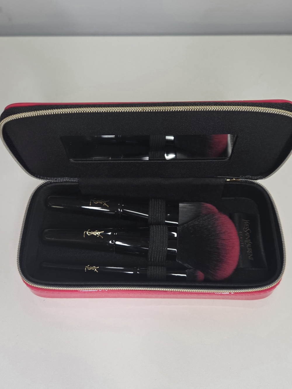 Yves Saint Laurent Logo Makeup Brush 3pc Set
